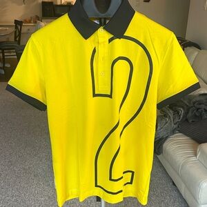 Dirk Bikkembergs Yellow and Black Polo Shirt